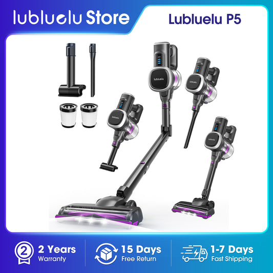 Lubluelu P5 Cordless Vacuum Cleaner 45kPa Strong Suction