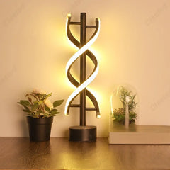 LED Minimalist Spiral Dimming Desktop Decorative Light with USB Charging Port