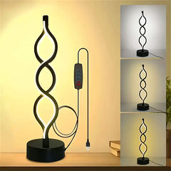 Modern Spiral LED Adjustable Table Lamp 3-Color Temperature Eye-Caring