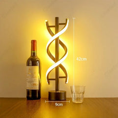 LED Minimalist Spiral Dimming Desktop Decorative Light with USB Charging Port