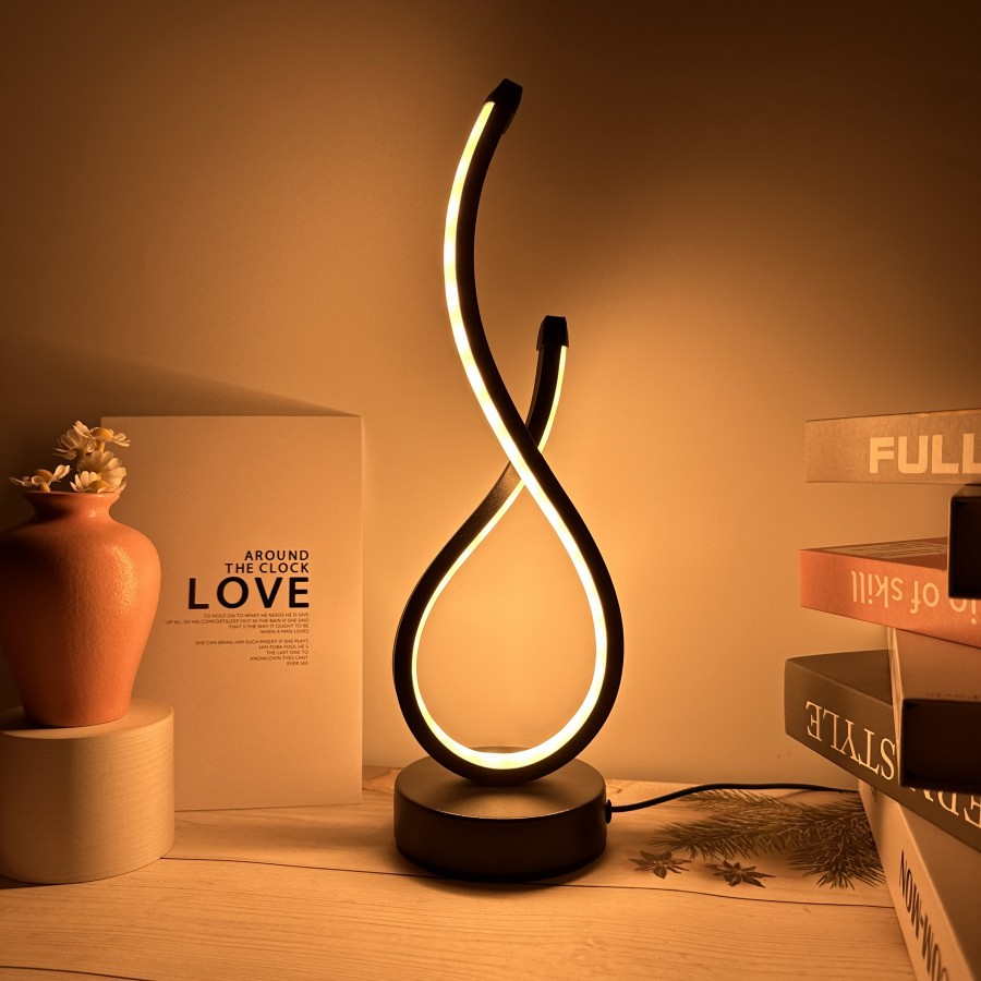 LED Night Table Lamp Modern Spiral Dimmable