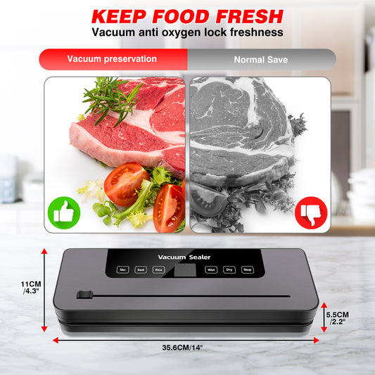 Vacuum Sealer,Automatic Food Vacuum Sealer,5 modes,with 10 sealing pockets