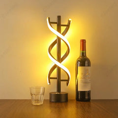 LED Minimalist Spiral Dimming Desktop Decorative Light with USB Charging Port