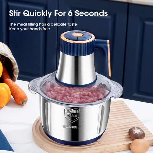 5L Electric Meat Grinders 304 Stainless Steel Food Crusher Multifunctional Vegetable Slicer Chopper Mincer