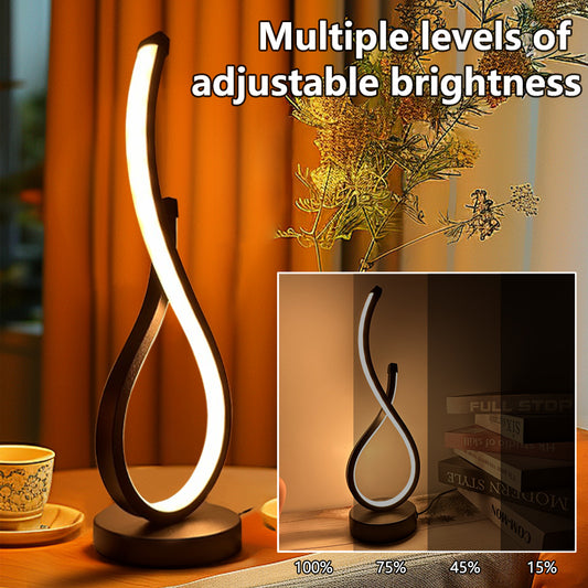 LED Night Table Lamp Modern Spiral Dimmable