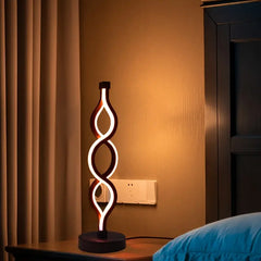 Modern Spiral LED Adjustable Table Lamp 3-Color Temperature Eye-Caring