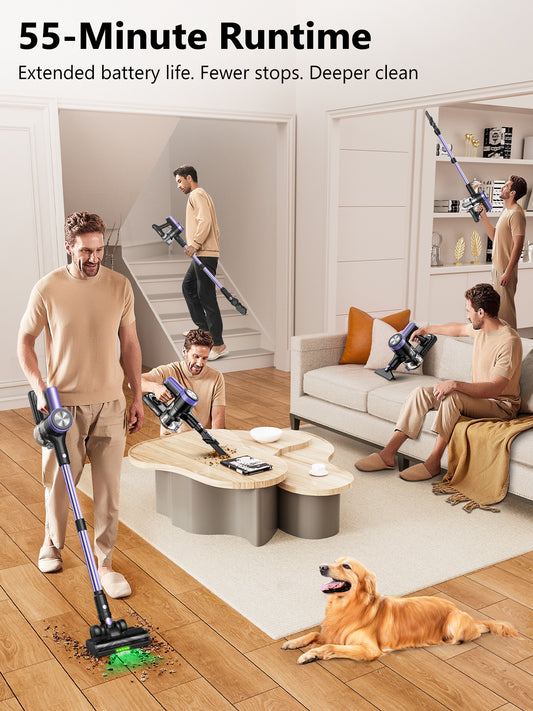 500W/50KPA Self-Standing Cordless Vacuum Cleaner