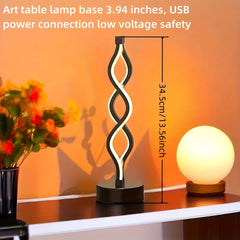 Modern Spiral LED Adjustable Table Lamp 3-Color Temperature Eye-Caring