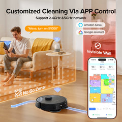 Lubluelu S1000 Robot Vacuum Mop with All-in-One Self-Clean Base - Auto Empty/Wash/Dry Mop Hands-Free 10000Pa 180min Runtime